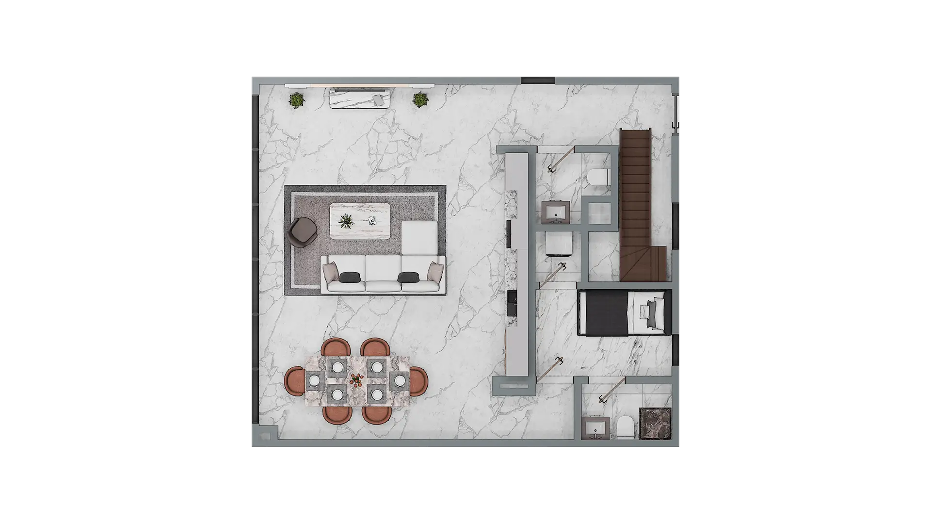 Floor plan of 3D model #2 | AX CAPITAL