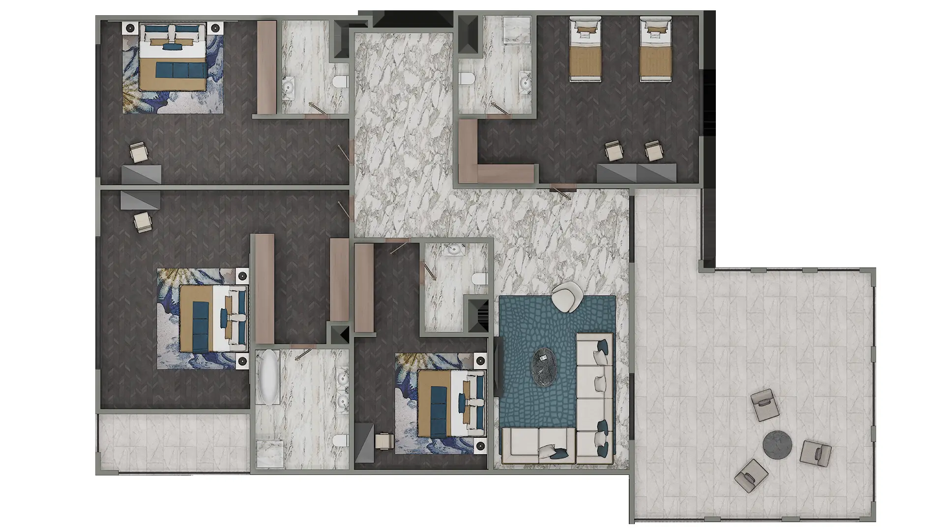 Floor plan of 3D model #4 | AX CAPITAL