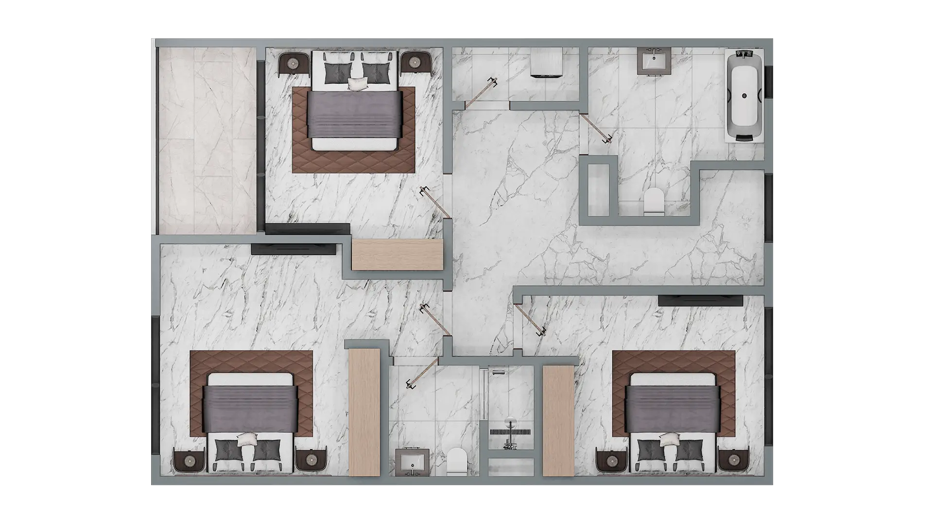 Floor plan of 3D model #1 | AX CAPITAL