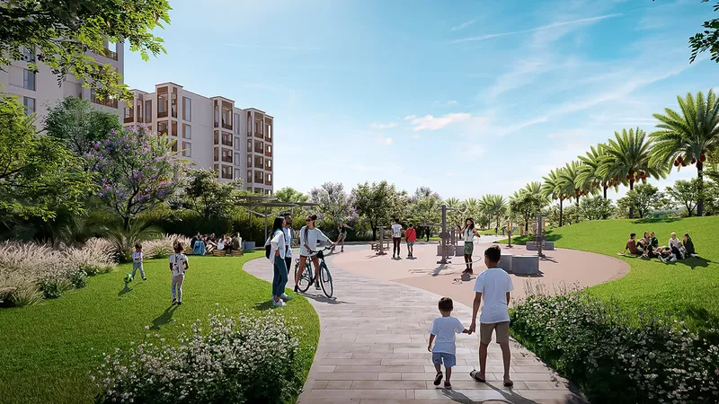 Savanna Residences - Families walking in green landscaped park | AX CAPITAL