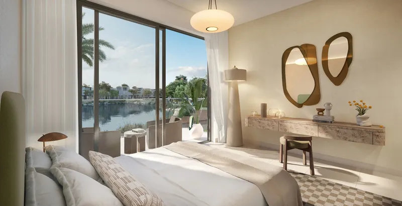 Alana - double bedroom interior with panoramic windows | AX CAPITAL