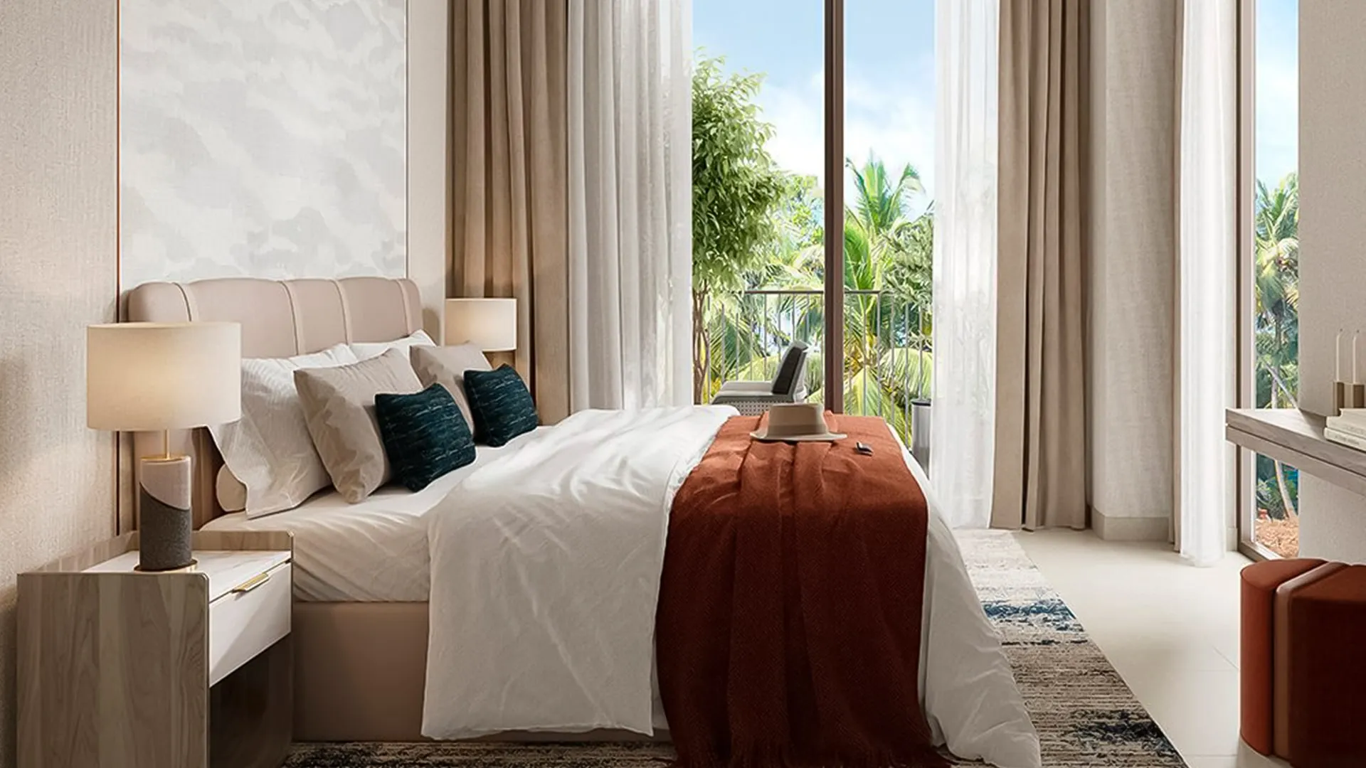 Savanna Residences - Modern bedroom with large windows and view | AX CAPITAL