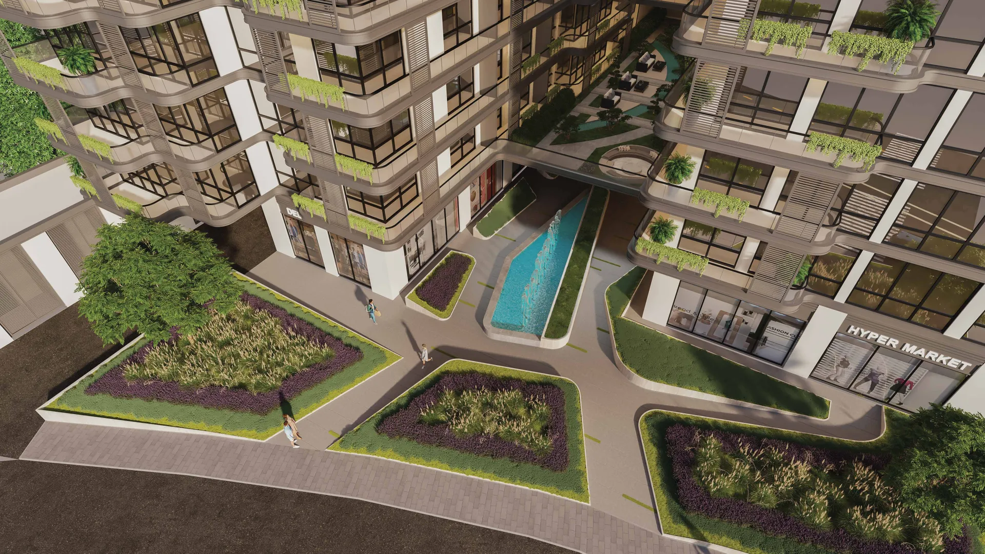 OLIVIA RESIDENCES - top view of the landscape | AX CAPITAL