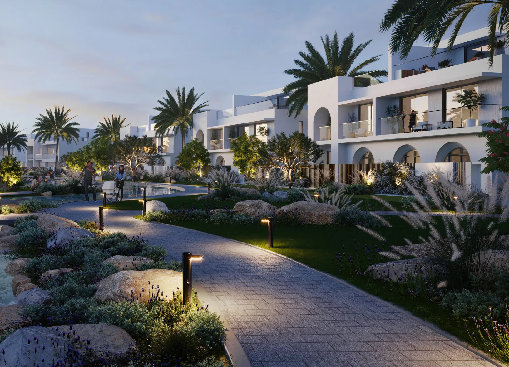 Alana - exterior view of the villas and overlooking the alley | AX CAPITAL