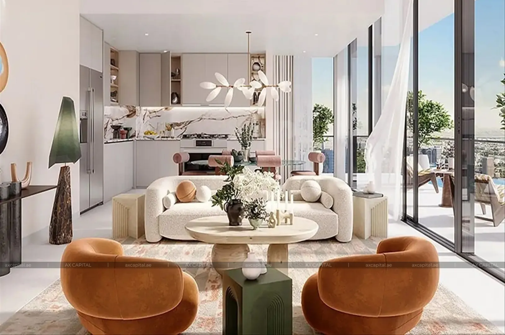 Apartment mit 2 Schlafzimmern in Creek Waters, Dubai, VAE (axc-3991122) 2