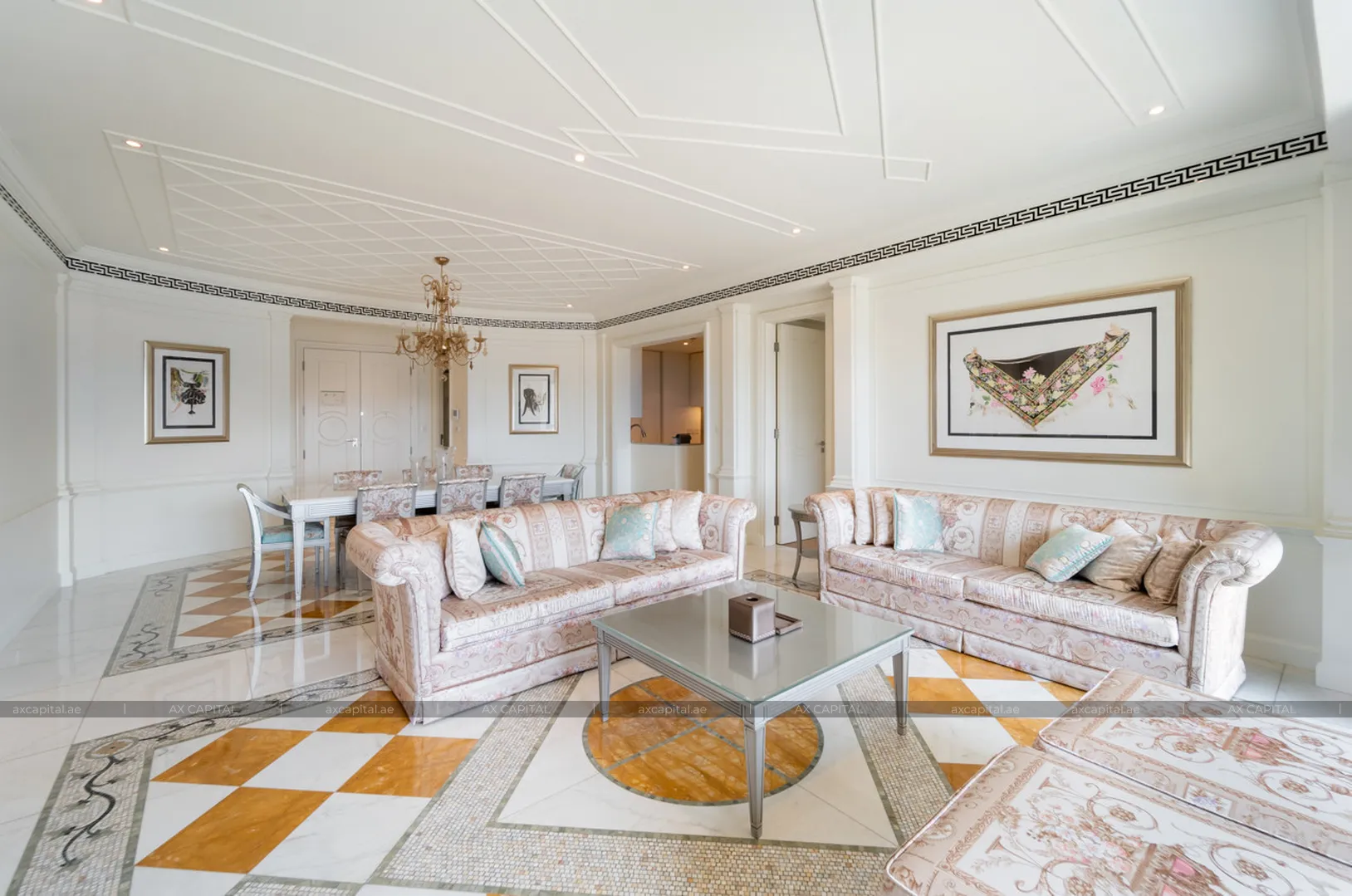 Apartment mit 2 Schlafzimmern in Palazzo Versace, Dubai, VAE (axc-3994548) 1
