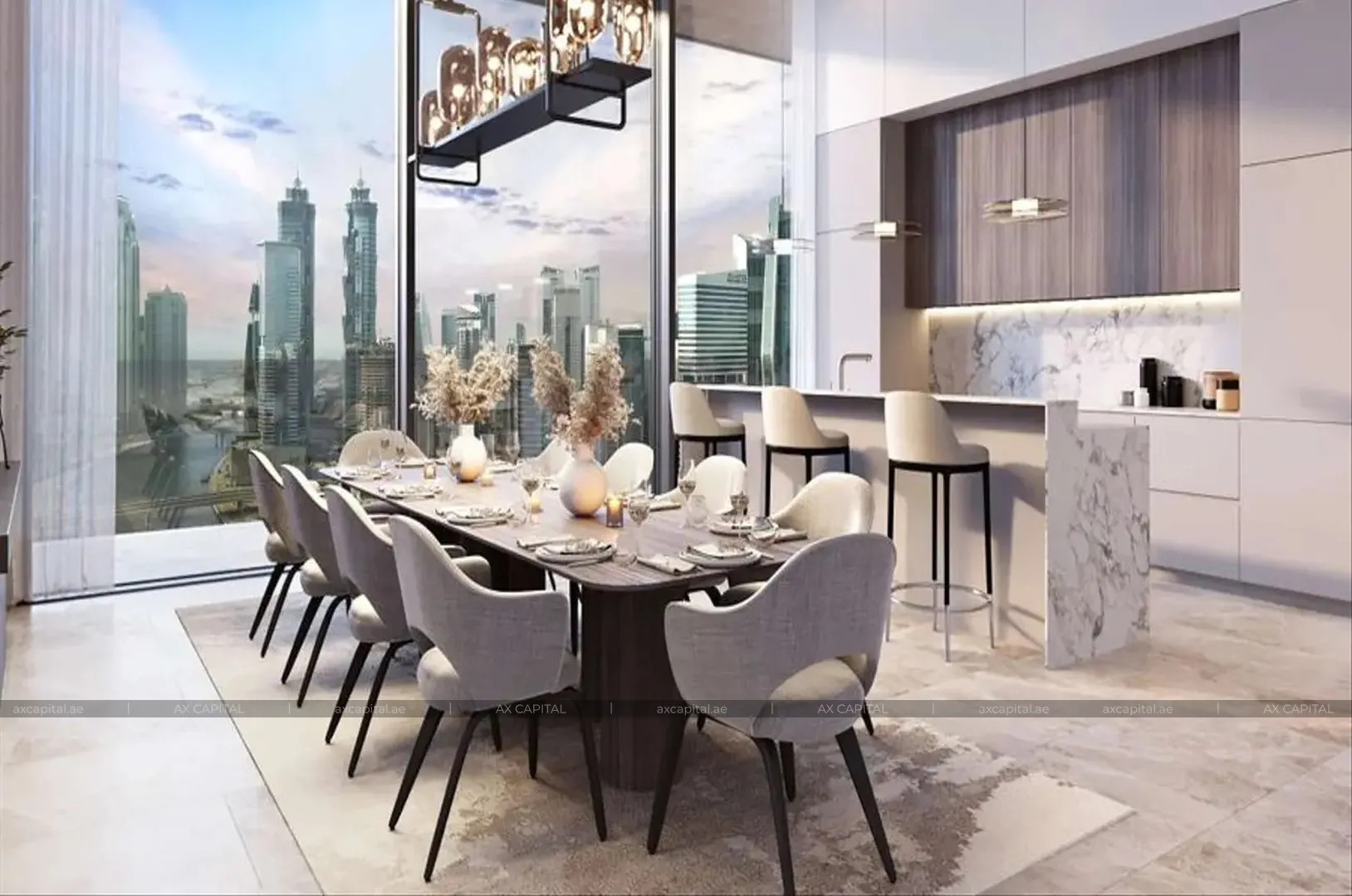 Apartamento con 3 dormitorios en Peninsula Four, Dubai, EAU (axc-3985068) 3