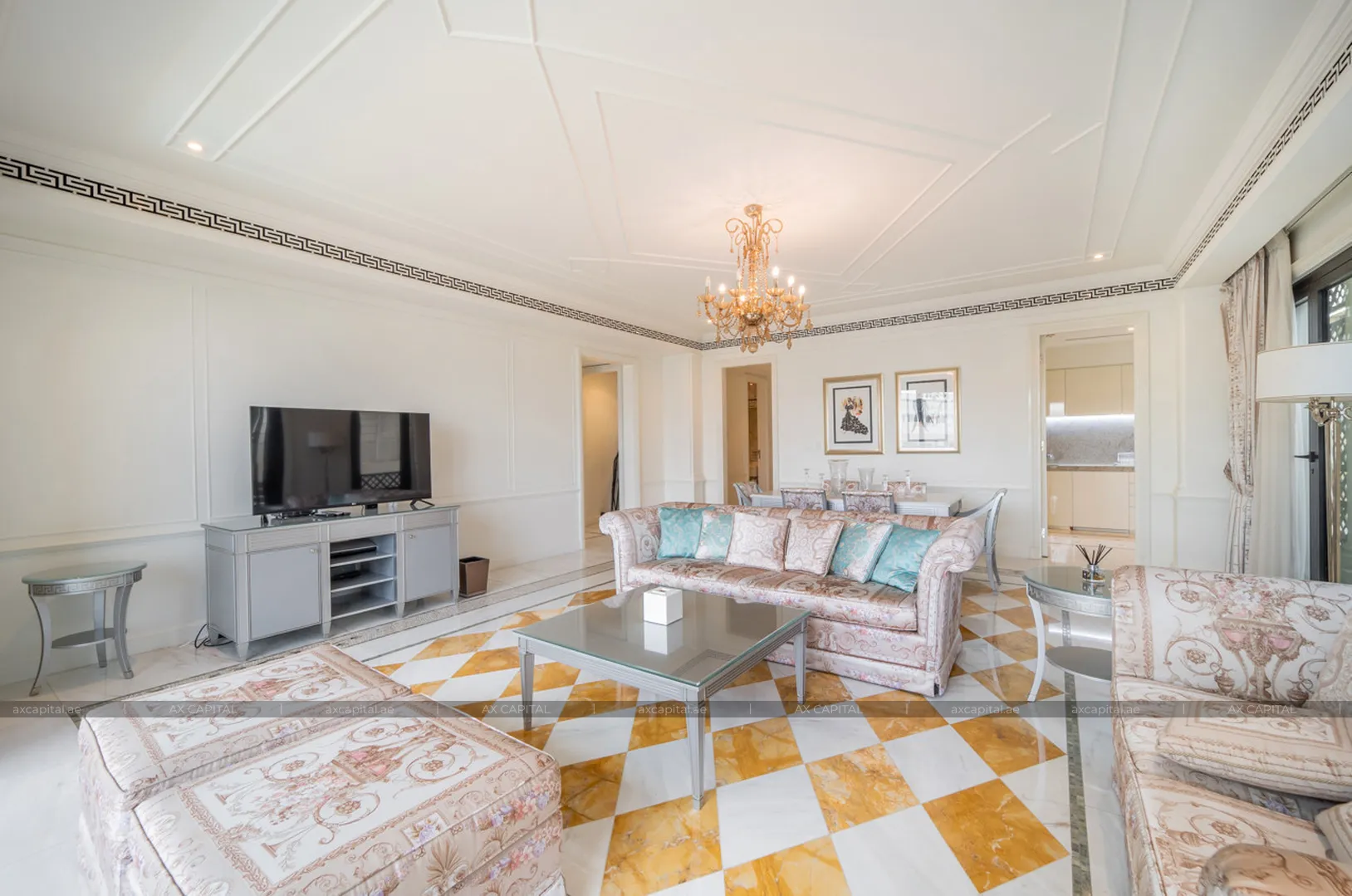 شقة عدد غرف النوم فيها: 1، في Palazzo Versace, دبي, الإمارات العربية المتحدة (axc-3994546) 2