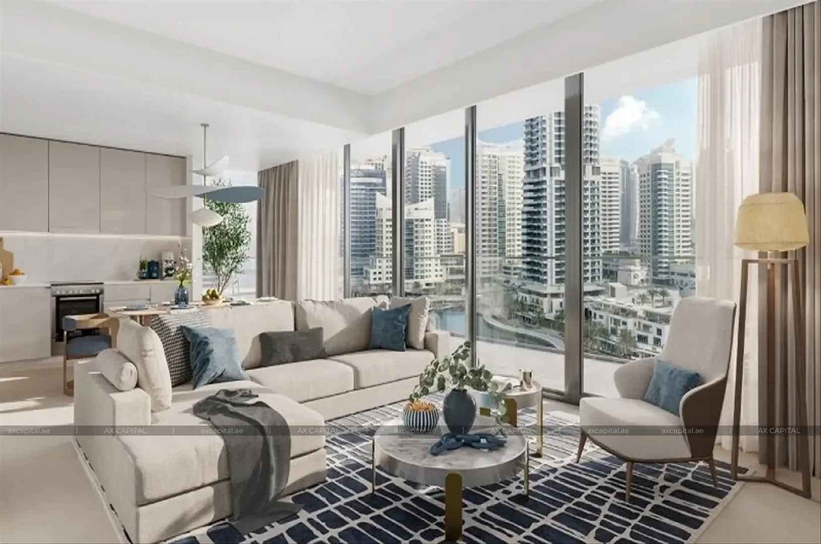 Apartamento con 2 dormitorios en Marina Shores, Dubai, EAU (axc-3991425) 2