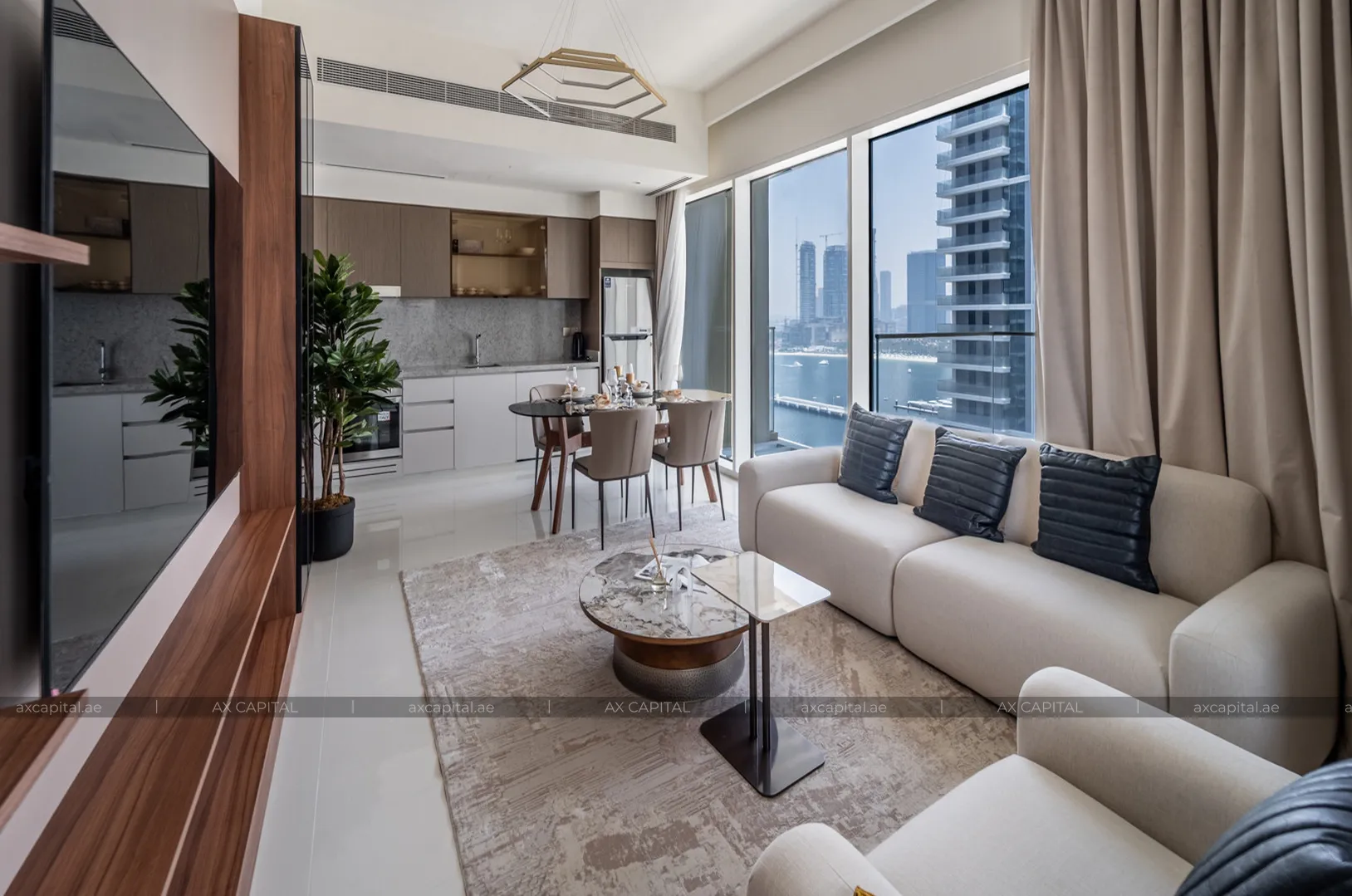 شقة عدد غرف النوم فيها: 1، في Grand Bleu Tower 2, دبي, الإمارات العربية المتحدة (axc-3989716) 2