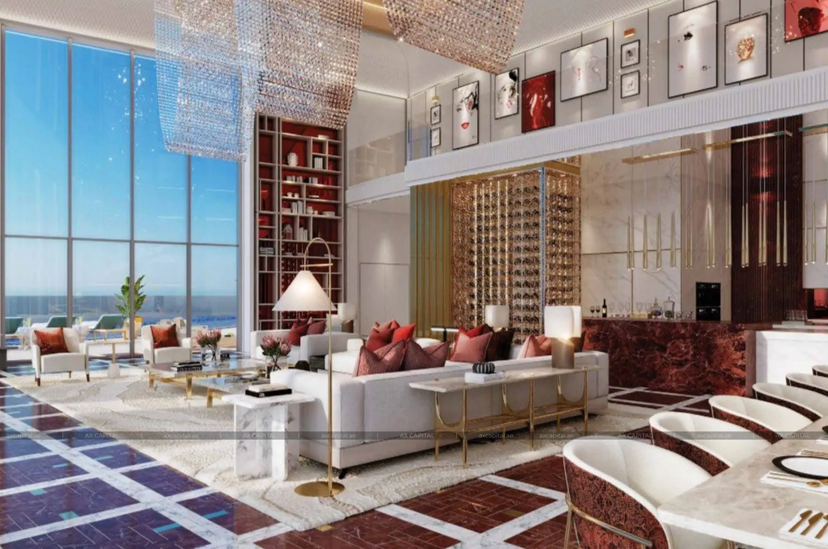 شقة عدد غرف النوم فيها: 1، في Aykon City Tower D, دبي, الإمارات العربية المتحدة (axc-3985246-r2) 2