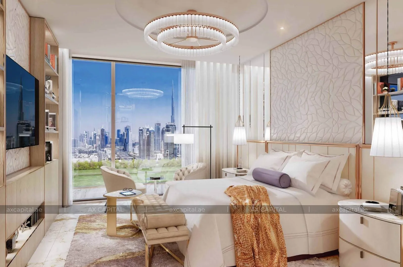 شقة عدد غرف النوم فيها: 1، في Elegance Tower, دبي, الإمارات العربية المتحدة (axc-3986325-r1) 1