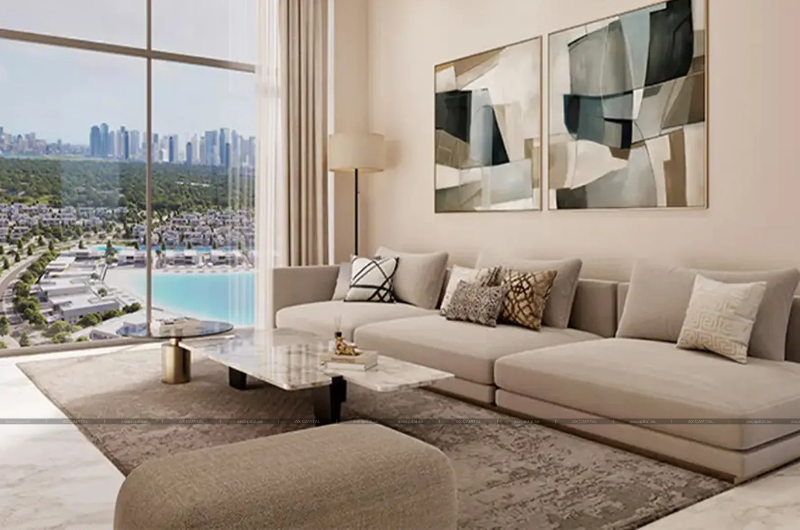 Apartamento con 1 dormitorio en 320 Riverside Crescent, Dubai, EAU (axc-3988888) 2