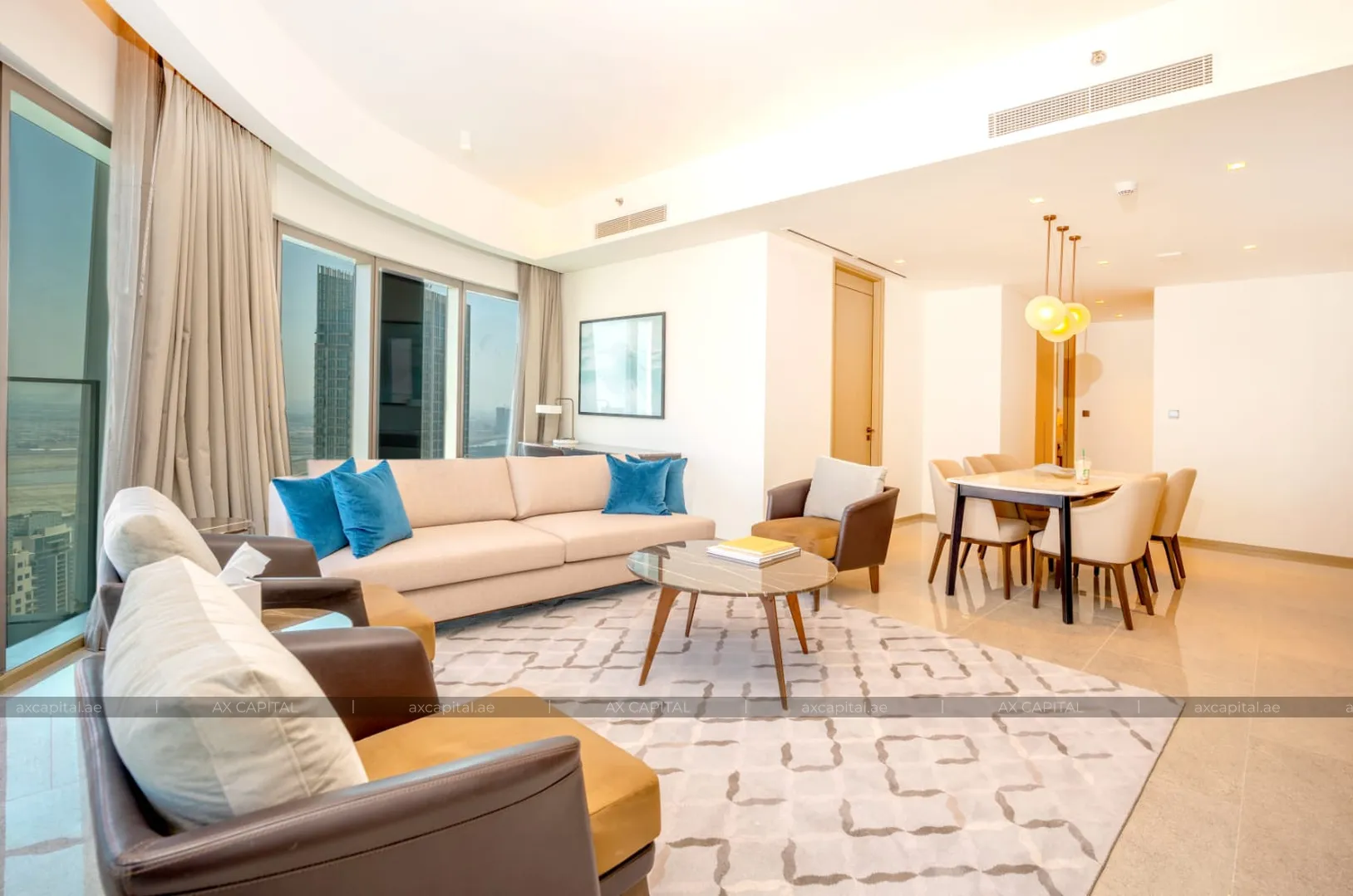 Apartment mit 2 Schlafzimmern in Address Harbour Point Tower 2, Dubai, VAE (axc-3985497) 1