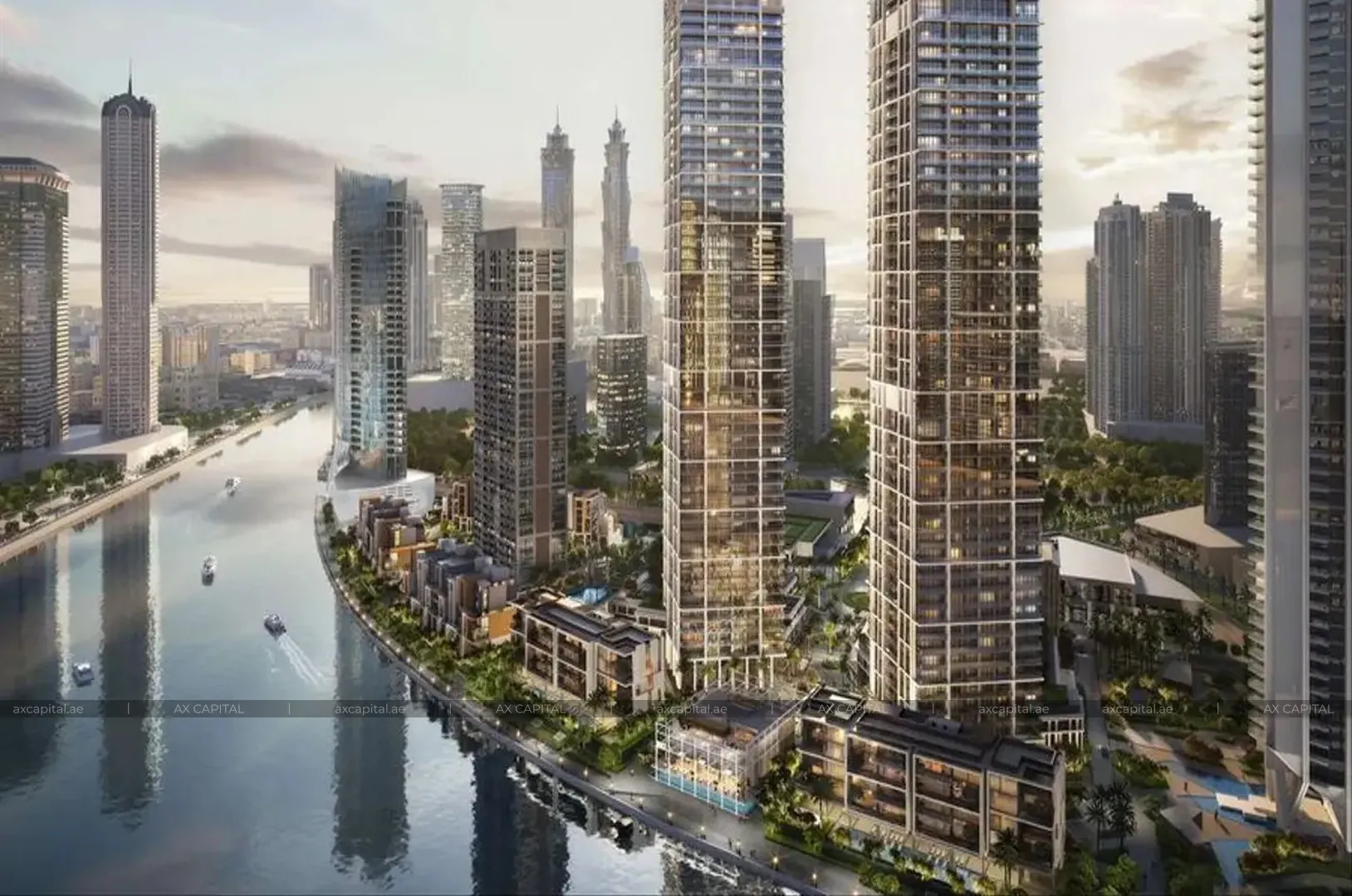 Apartment mit 3 Schlafzimmern in Peninsula Four, Dubai, VAE (axc-3985068) 1