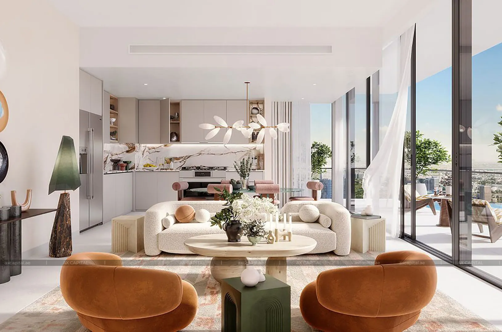 Apartamento con 1 dormitorio en Creek Waters, Dubai, EAU (axc-3992998) 2