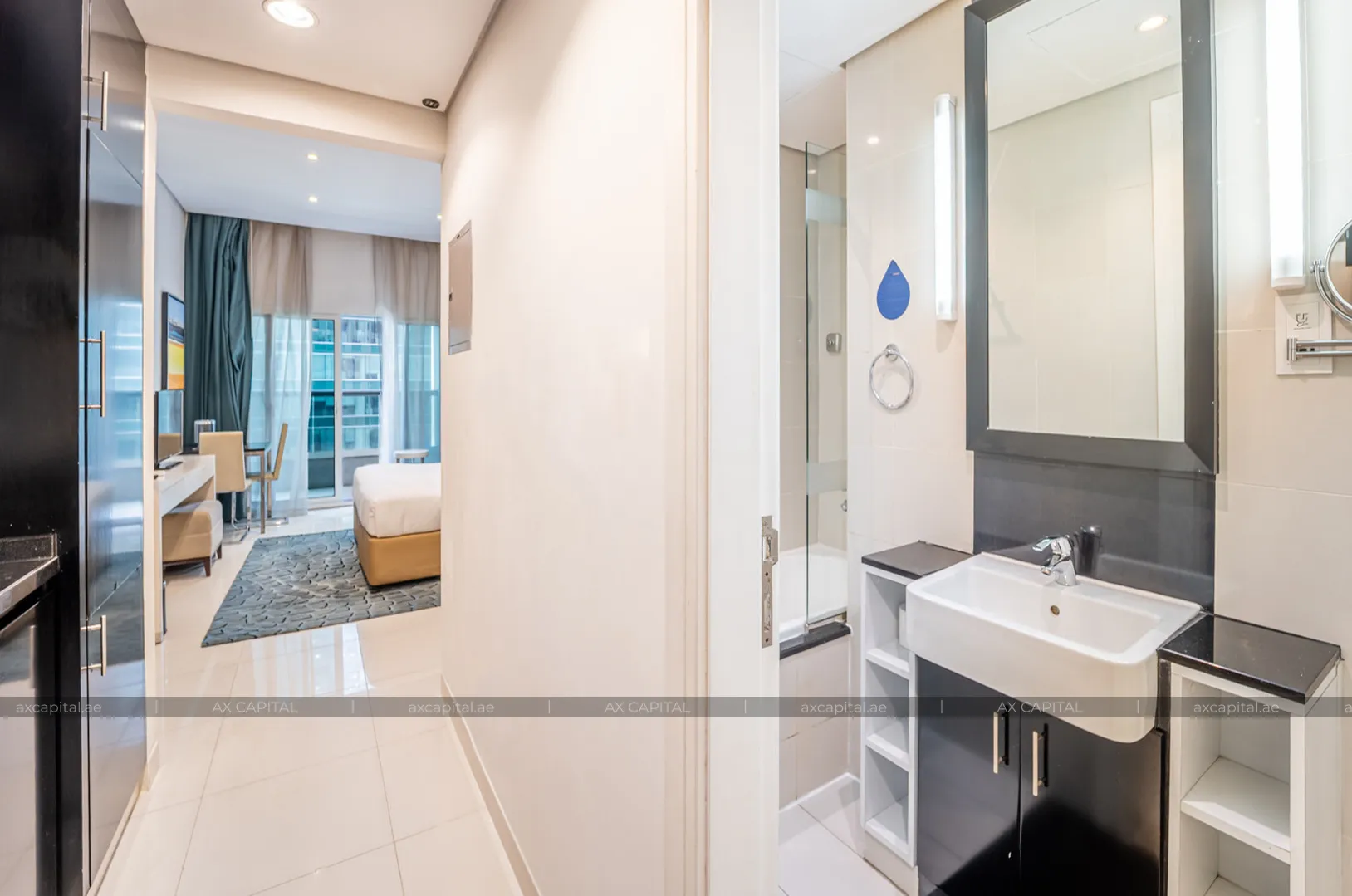 شقة استوديو في Damac Maison Cour Jardin (The Cosmopolitan), دبي, الإمارات العربية المتحدة (axc-3994236) 1