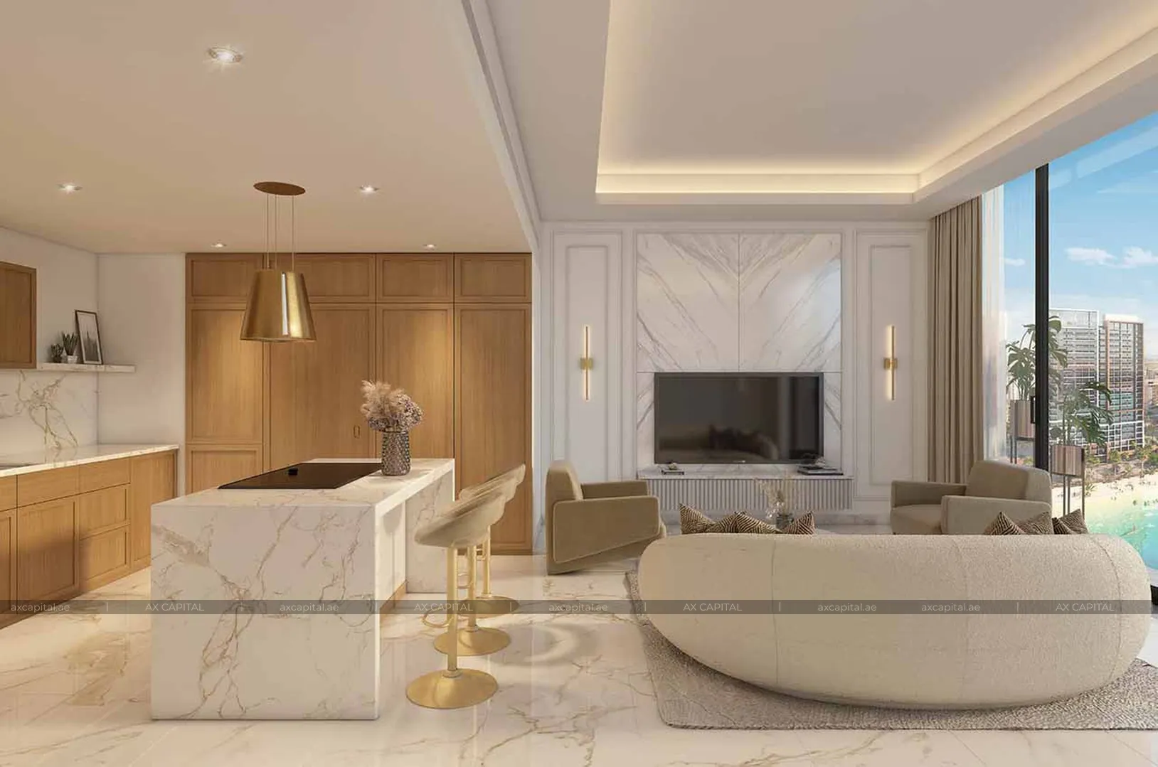 Apartment mit 1 Schlafzimmer in Azizi Riviera Reve Tower 3, Dubai, VAE (axc-3989627) 1