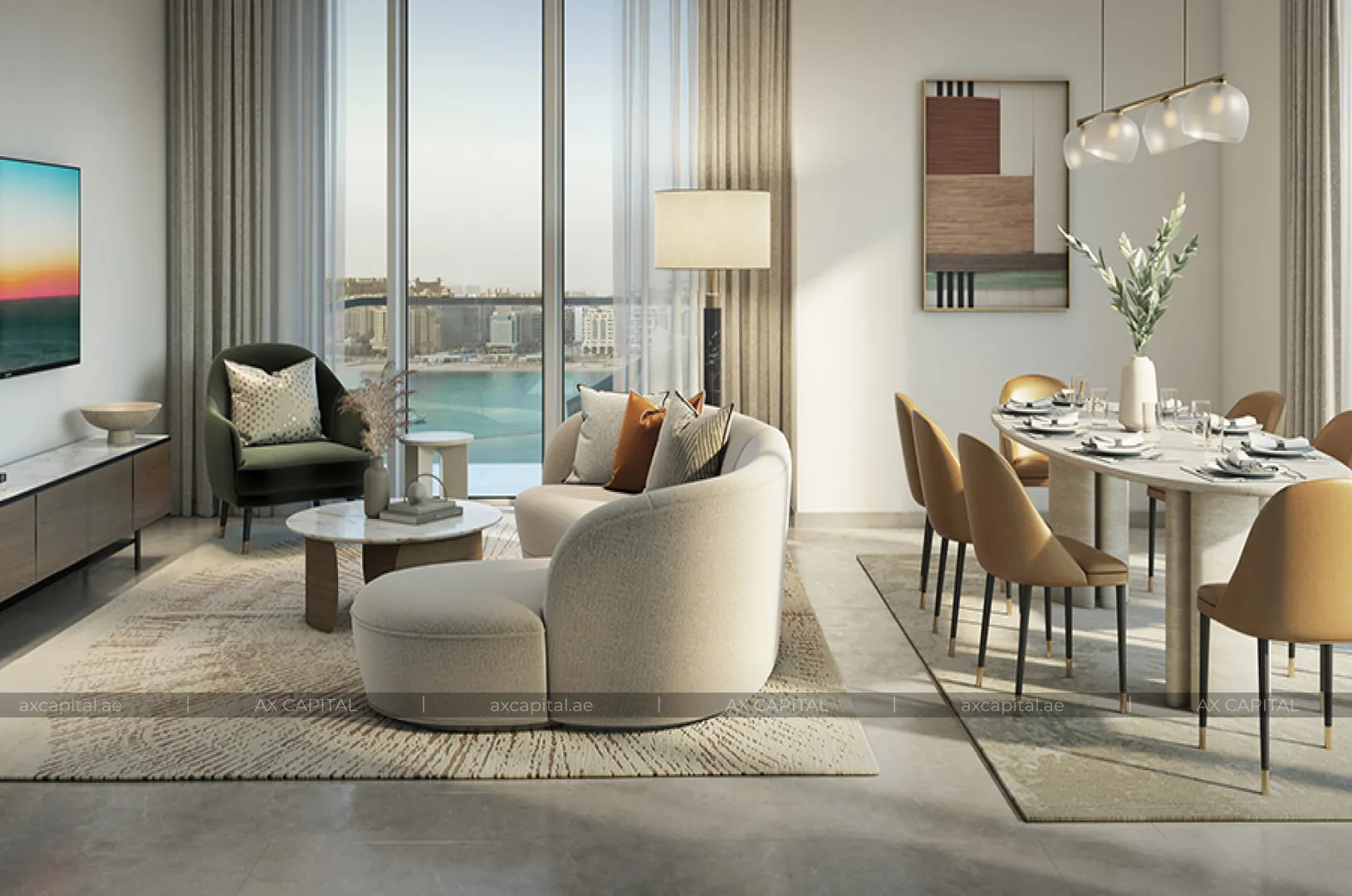 Apartament cu 2 dormitoare în Beachgate by Address, Dubai, Emiratele Arabe Unite (axc-3988370-r1) 2