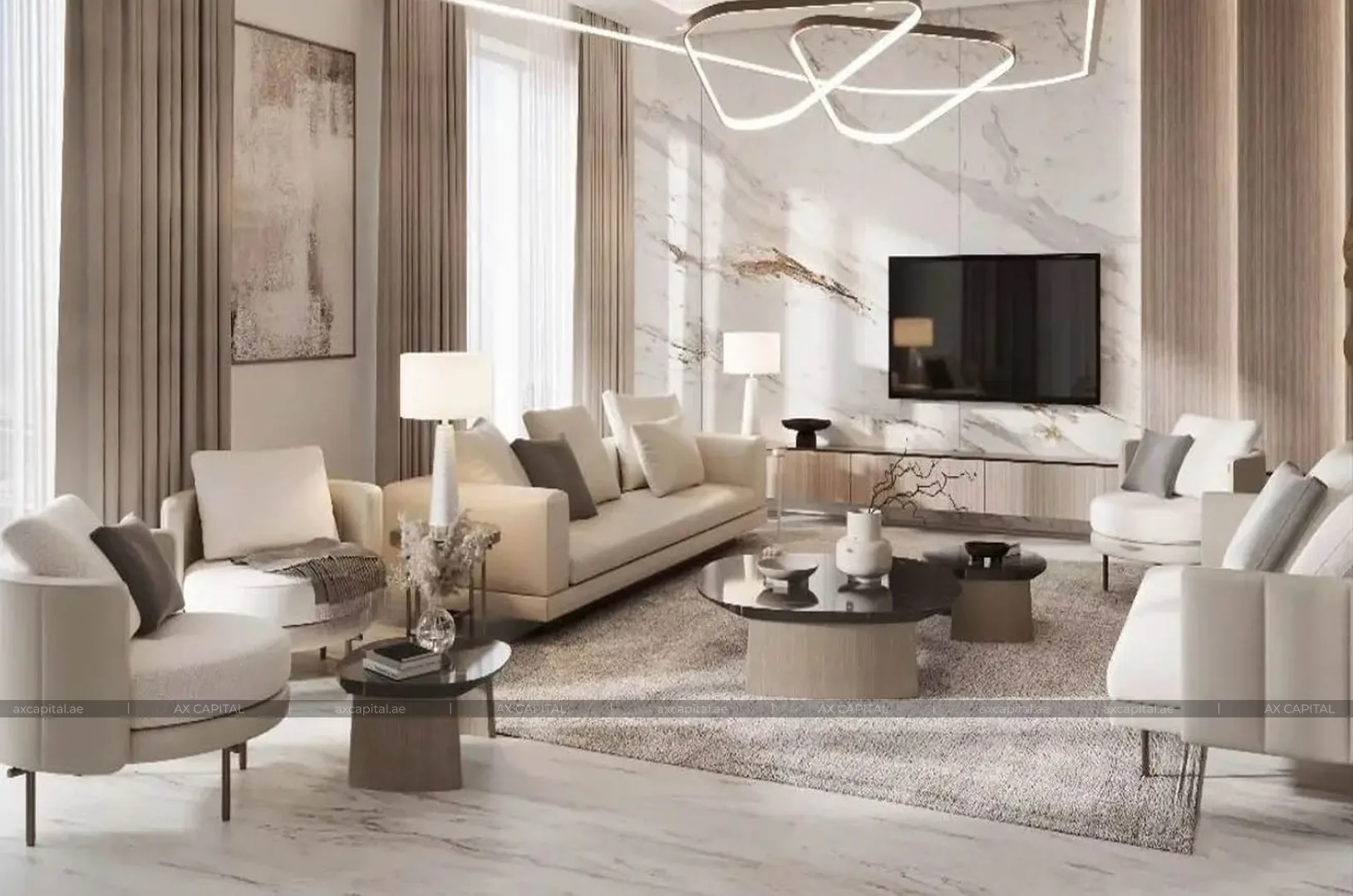 Apartment mit 2 Schlafzimmern in Aeternitas Tower, Dubai, VAE (axc-3990738) 1