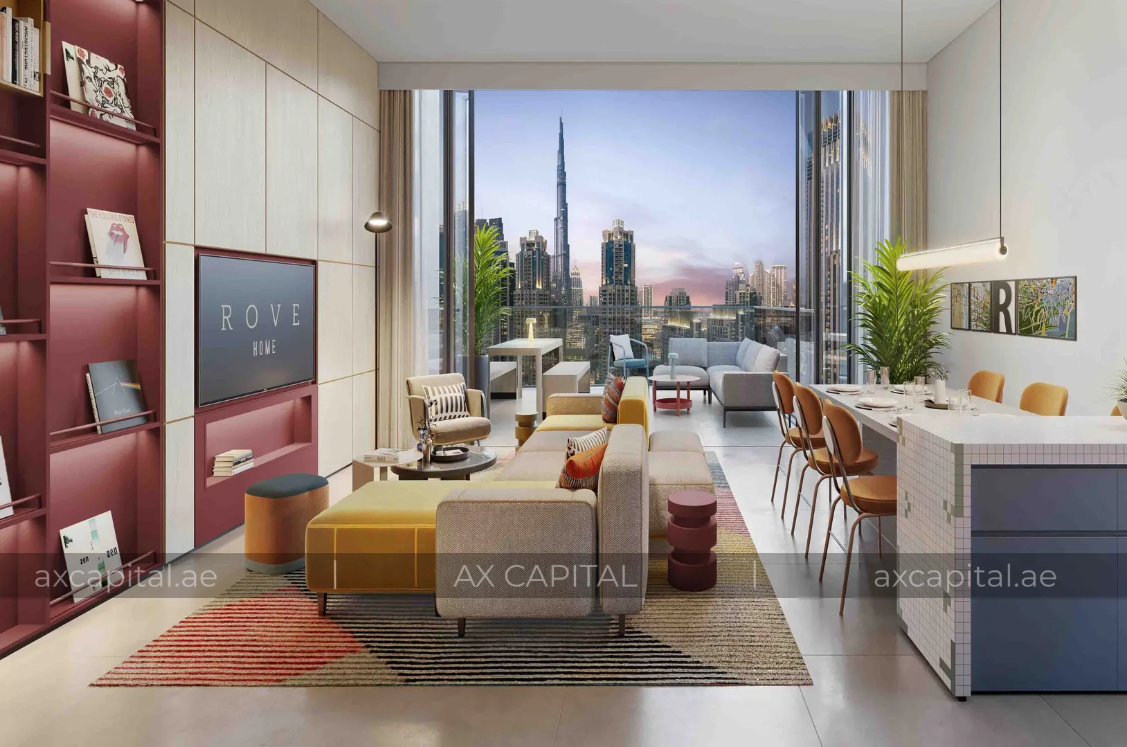 شقة عدد غرف النوم فيها: 2، في Rove Home Downtown, دبي, الإمارات العربية المتحدة (axc-3995465) 1