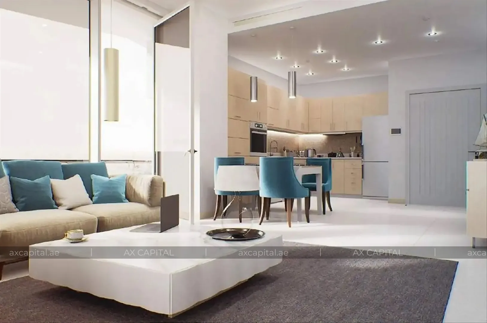 Appartement avec 2 chambres à Golf Views Seven City, Dubai, EAU (axc-3990411) 2