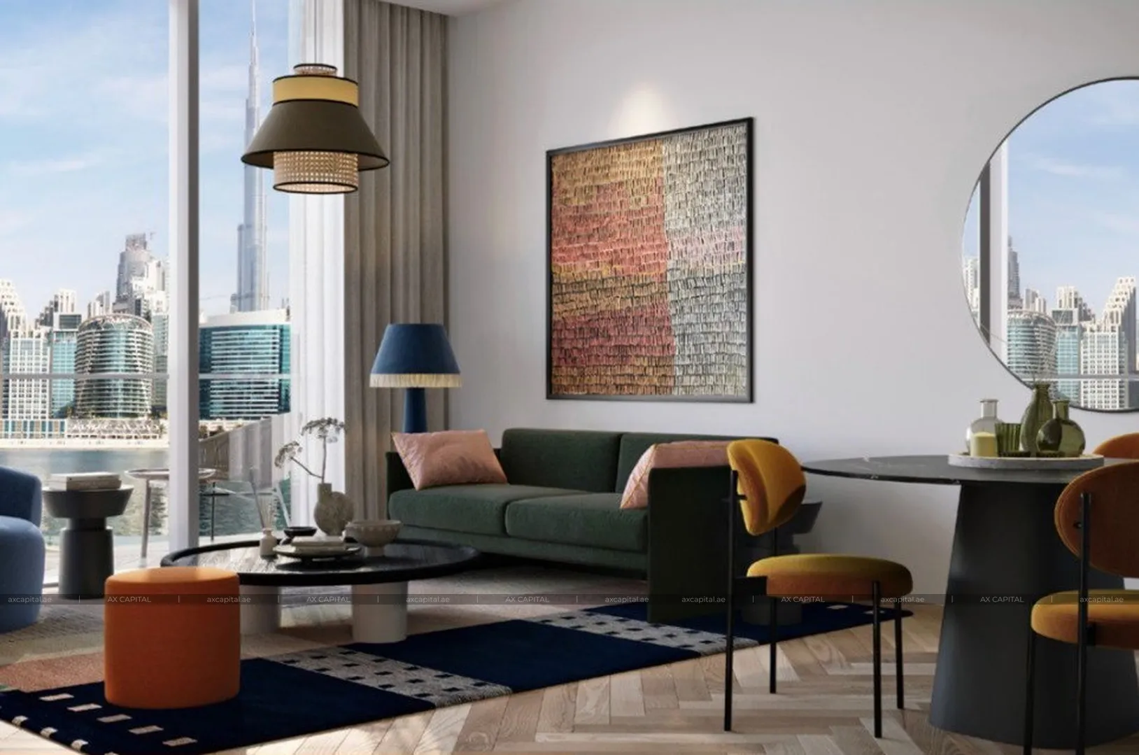 Apartament cu 1 dormitor în Peninsula Three, Dubai, Emiratele Arabe Unite (axc-3990204) 2