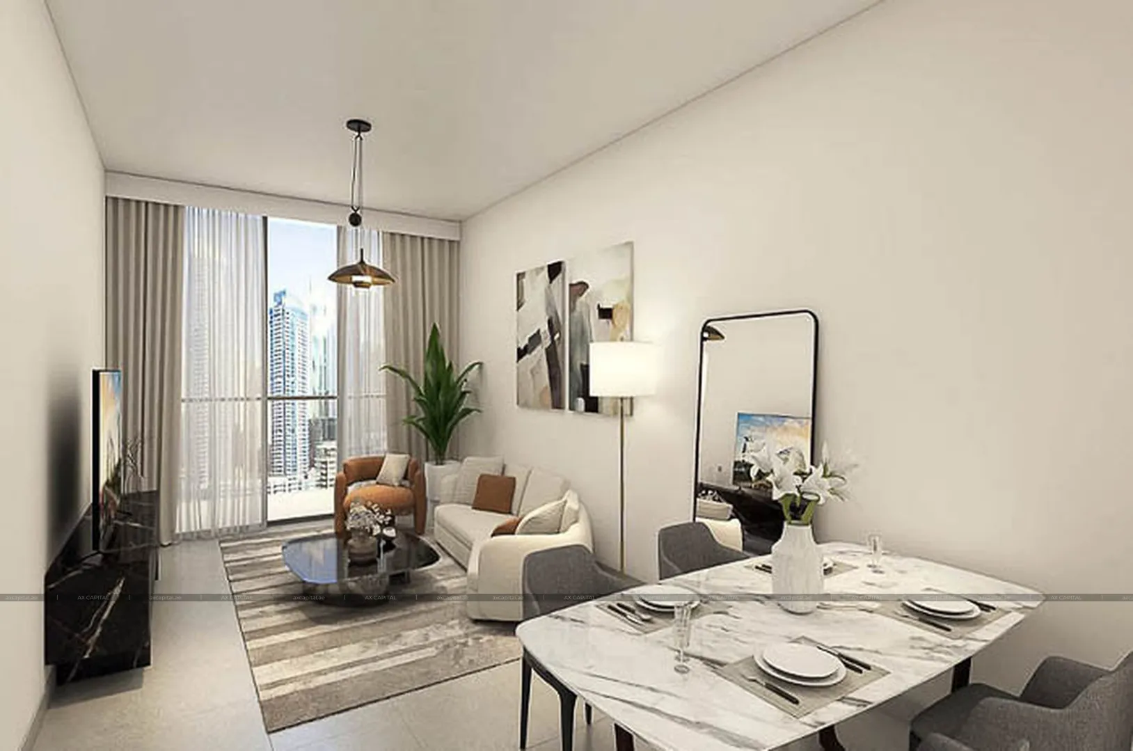 شقة عدد غرف النوم فيها: 1، في Marina Living, دبي, الإمارات العربية المتحدة (axc-3991747) 2