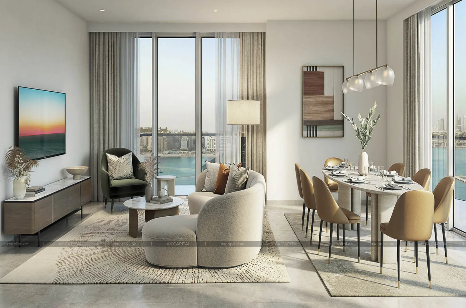 Apartamento con 3 dormitorios en Beachgate by Address, Dubai, EAU (axc-3992958) 2
