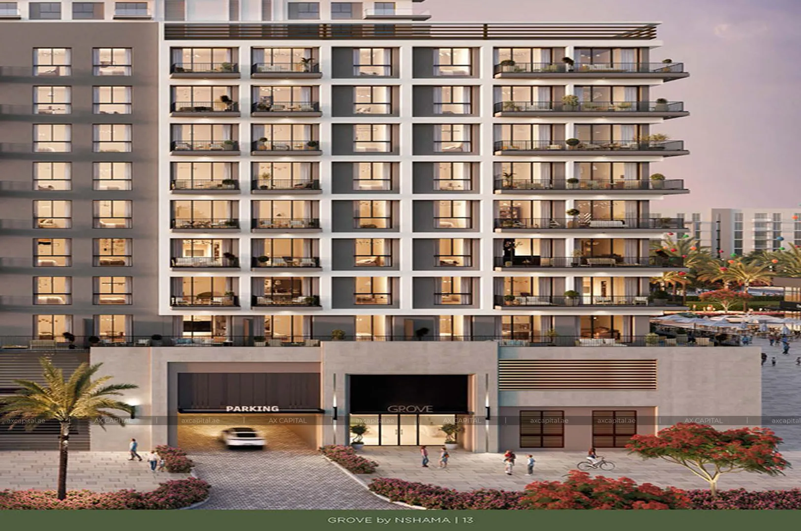 شقة عدد غرف النوم فيها: 1، في Grove, دبي, الإمارات العربية المتحدة (axc-3989480) 1