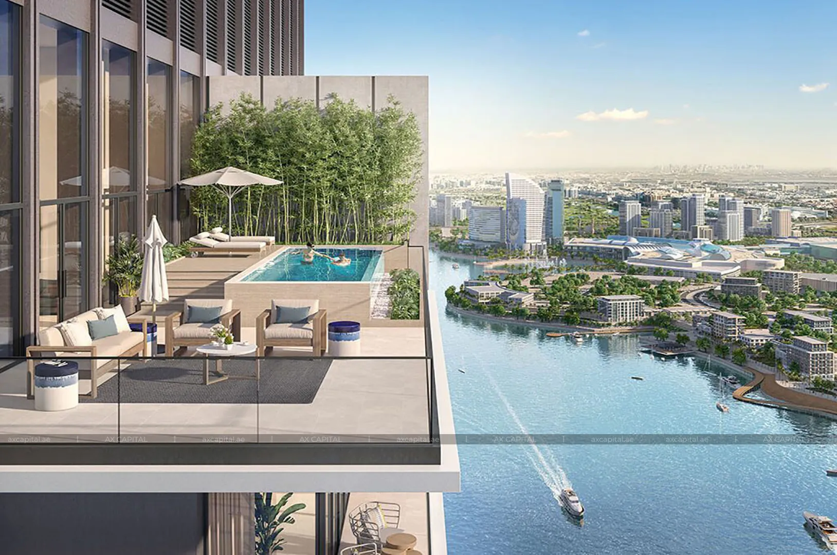 Appartement avec 1 chambre à Creek Waters, Dubai, EAU (axc-3990528) 1