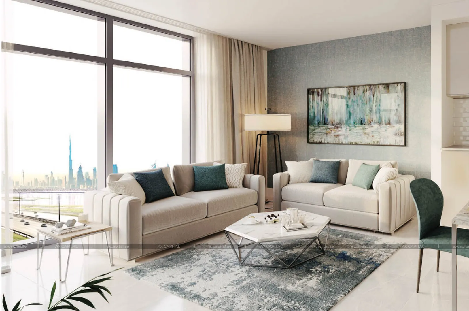 Квартира с 1 спальней в The Crest Tower B, Дубай, ОАЭ (axc-3990623) 3