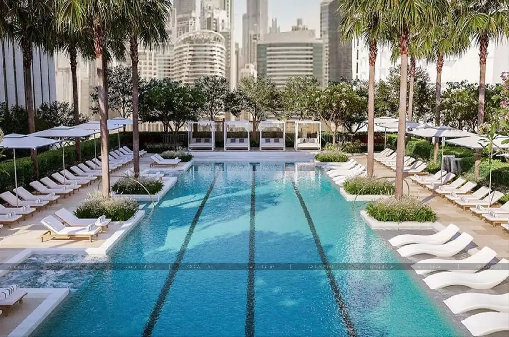 شقة عدد غرف النوم فيها: 3، في Peninsula Four, دبي, الإمارات العربية المتحدة (axc-3985068) 2