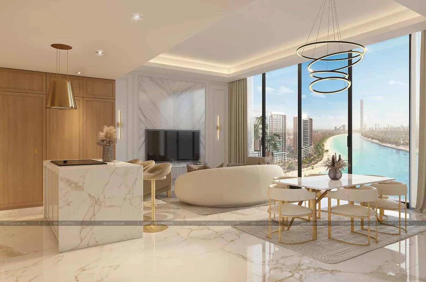 Apartment mit 1 Schlafzimmer in Azizi Riviera Reve Tower 3, Dubai, VAE (axc-3989627) 2