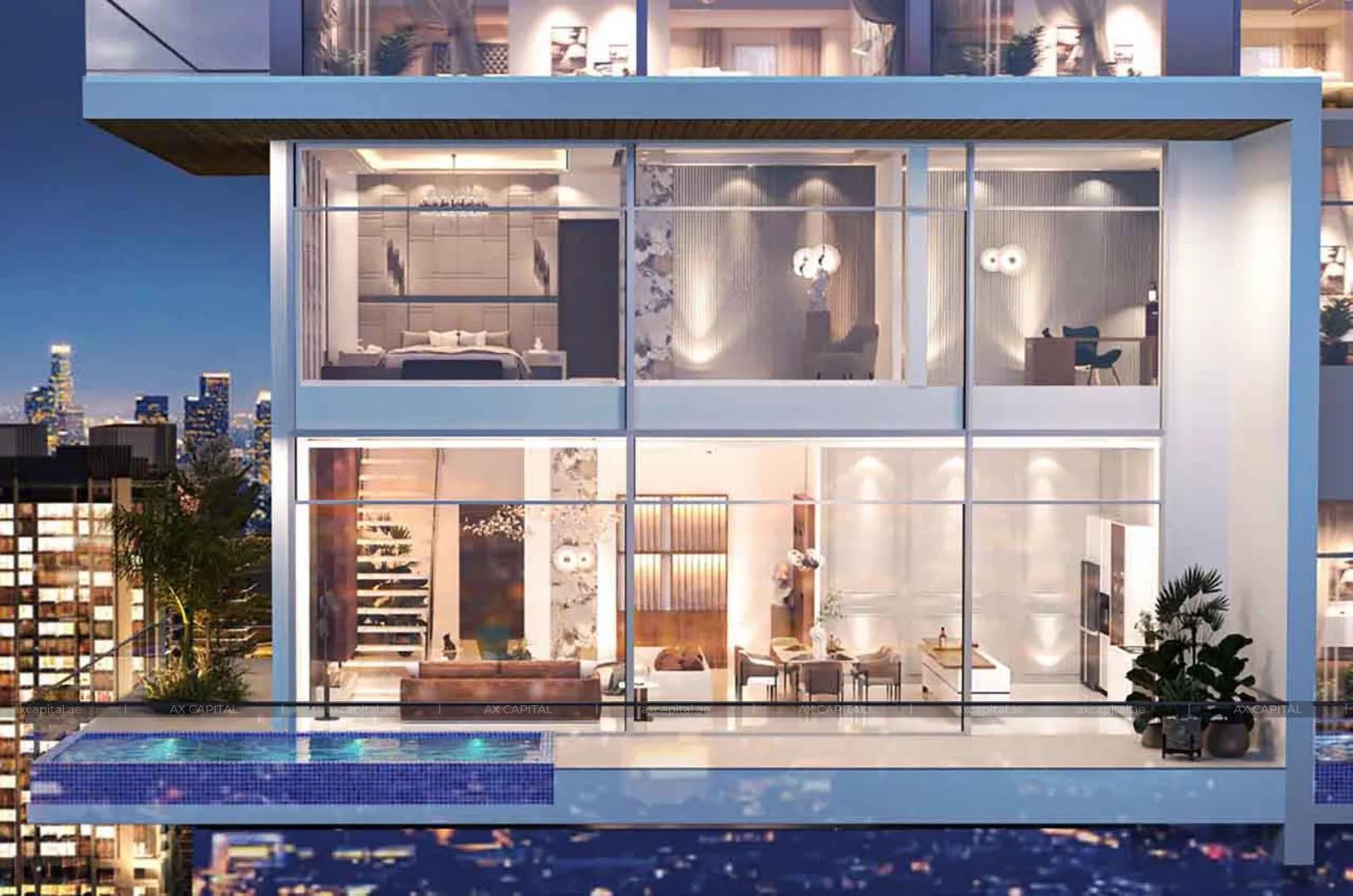 Apartment mit 1 Schlafzimmer in Viewz 2 by Danube, Dubai, VAE (axc-3988478-r1) 2