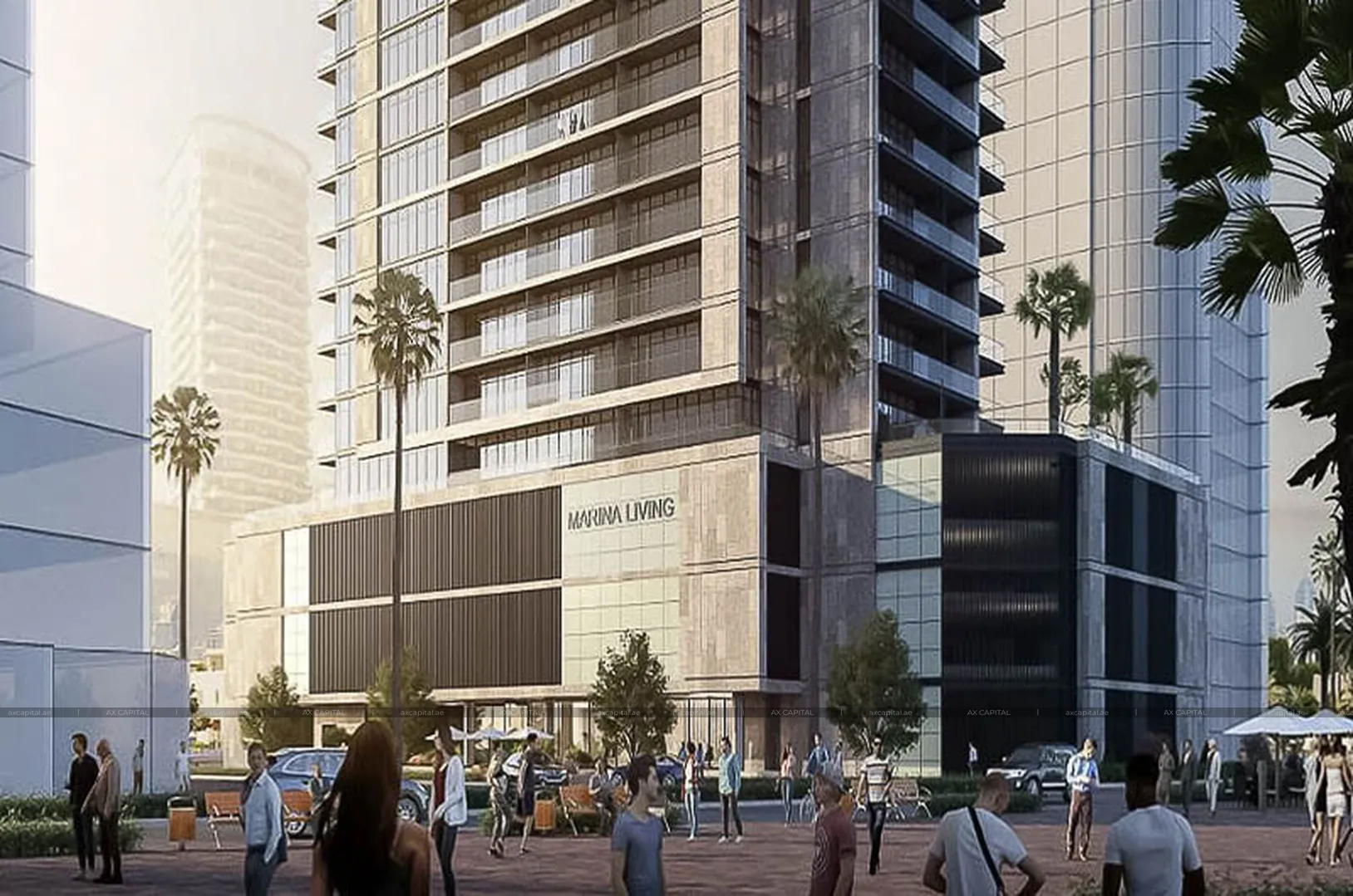 Apartamento con 1 dormitorio en Marina Living, Dubai, EAU (axc-3989376) 1