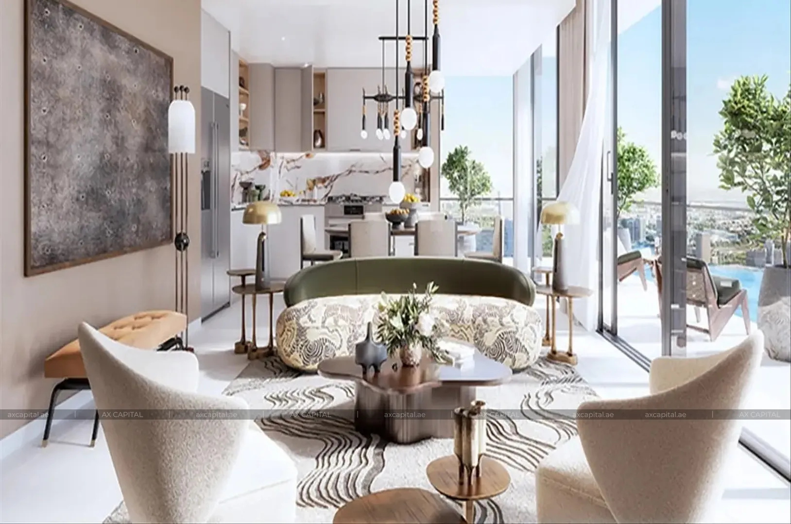 Appartement avec 2 chambres à Creek Waters, Dubai, EAU (axc-3991121) 2