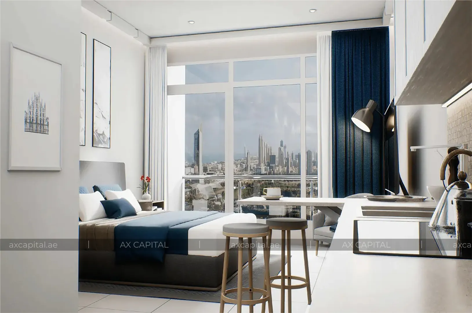 Appartement avec 2 chambres à Golf Views Seven City, Dubai, EAU (axc-3990411) 3
