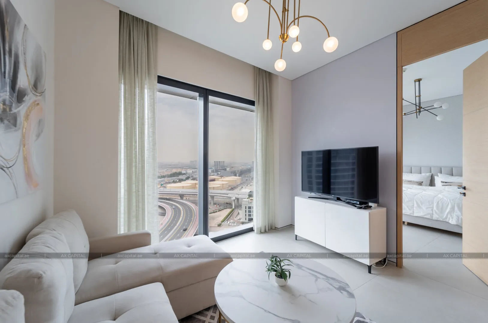 شقة عدد غرف النوم فيها: 1، في Jumeirah Gate Tower 1, دبي, الإمارات العربية المتحدة (axc-3990951) 2